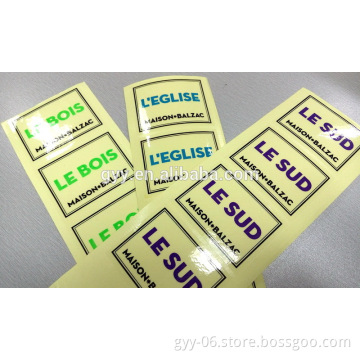 Custome PVC Clear Adhesive Sticker
